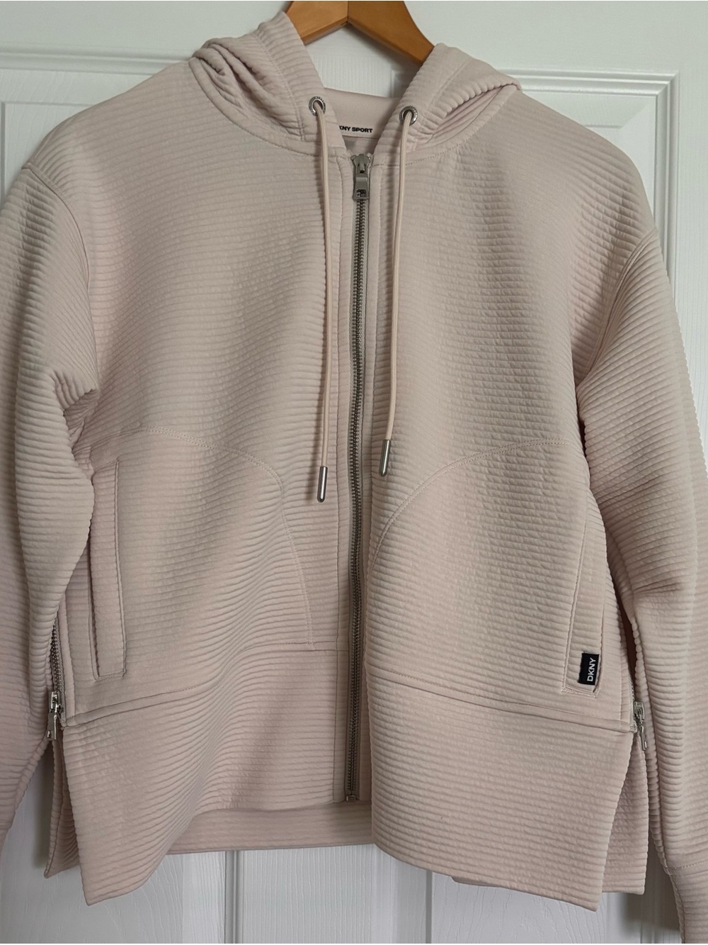 DKNY Sport Sand Ribbed Hooded Jacket